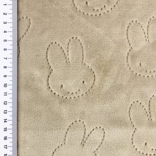 NYUSZISHOP.HU - Teddy takaró nyuszi mintával - BÉZS - 200x150 cm