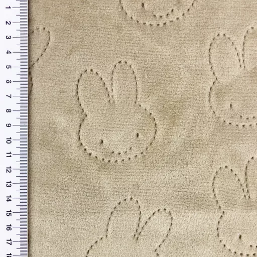 NYUSZISHOP.HU - Teddy takaró nyuszi mintával - BÉZS - 200x150 cm