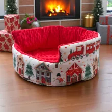 NYUSZISHOP.HU - Karácsonyi kisvonatos-házikós fekhely - ø40 cm