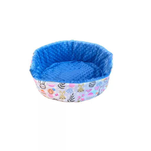 NYUSZISHOP.HU -Tojásos-nyuszis KÉK fekhely - ø40 cm