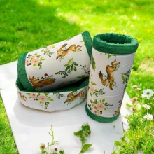 NYUSZISHOP.HU - Zöld nyuszis/őzikés fekhely - ø40 cm