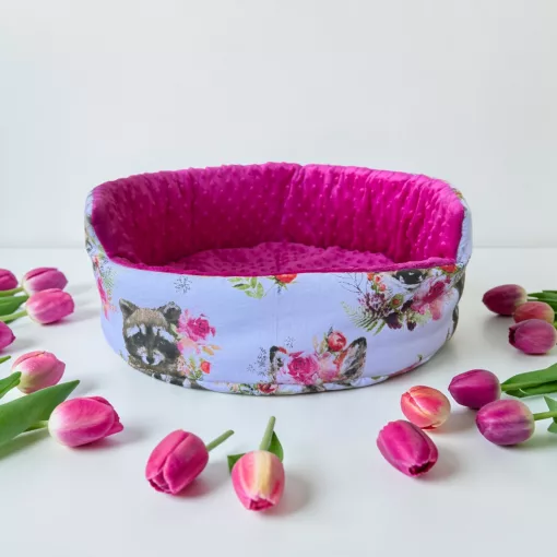 NYUSZISHOP.HU - Akvarell festett állatos fekhely - PINK  - ø40 cm