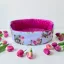 NYUSZISHOP.HU - Akvarell festett állatos fekhely - PINK  - ø40 cm