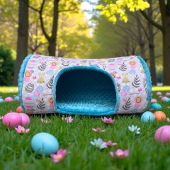   NYUSZISHOP.HU - XL Hengerházikó/bújó - Tojásos-nyuszis kék Ø27x50 cm