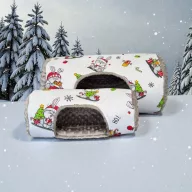   NYUSZISHOP.HU - XL Hengerházikó/bújó - Karácsonyi nyuszis Ø27x50 cm