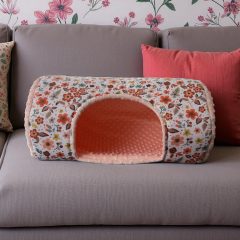   NYUSZISHOP.HU - XL Hengerházikó/bújó - Narancs virágos Ø27x50 cm