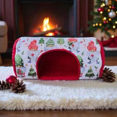   NYUSZISHOP.HU - XL Hengerházikó/bújó - Karácsonyi manós Ø27x50 cm