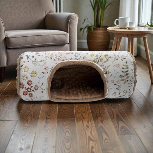 NYUSZISHOP.HU - Hengerházikó/bújó - Barna virágos 35x20 cm