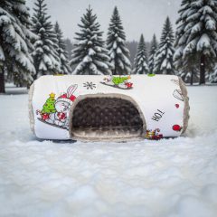   NYUSZISHOP.HU - Hengerházikó/bújó - Karácsonyi nyuszis 35x20 cm