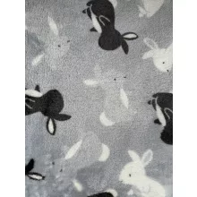 NYUSZISHOP.HU - Nyuszi mintás pokróc - SZÜRKE - 140x100 cm (Gyerek)