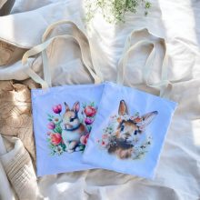 NYUSZISHOP.HU - "Nyuszi piros tulipánokkal " táska 