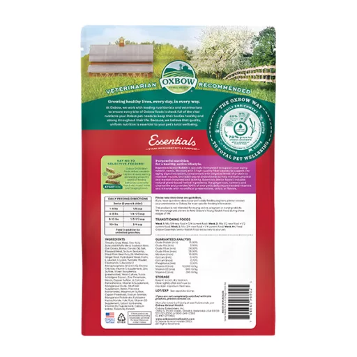 Oxbow Essentials Senior Rabbit 1,81 kg - Teljes értékű eledel idős (5+) nyulaknak