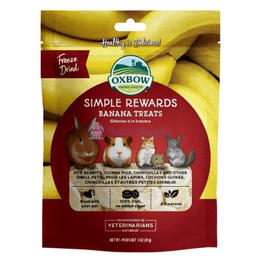 Oxbow Simple Rewards Banana Treats - Szárított banán 30g