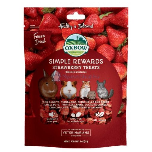 Oxbow Simple Rewards Strawberry Treats - Szárított földieper 15g