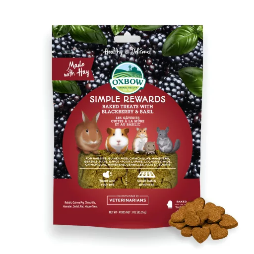 Oxbow Simple Rewards Timothy Treats - Szedres-bazsalikomos 40g