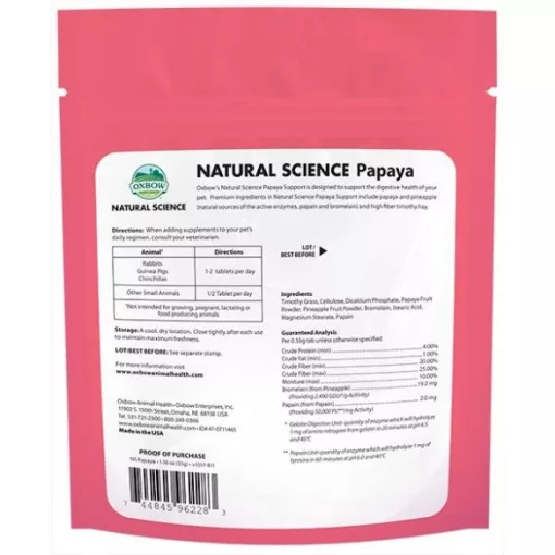 Oxbow Natural Science Papaya Support