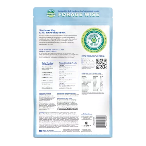 Oxbow Forage Wise Adult Rabbit - teljes értékű táp felnőtt nyulaknak 1,81 kg