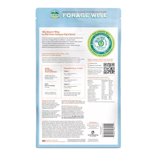 Oxbow Forage Wise Adult Guinea Pig 1,81 kg - Teljes értékű felnőtt tengerimalac táp