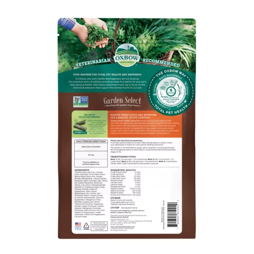 Oxbow Garden Select Adult Guinea Pig 1,81 kg - Teljes értékű felnőtt tengerimalac táp