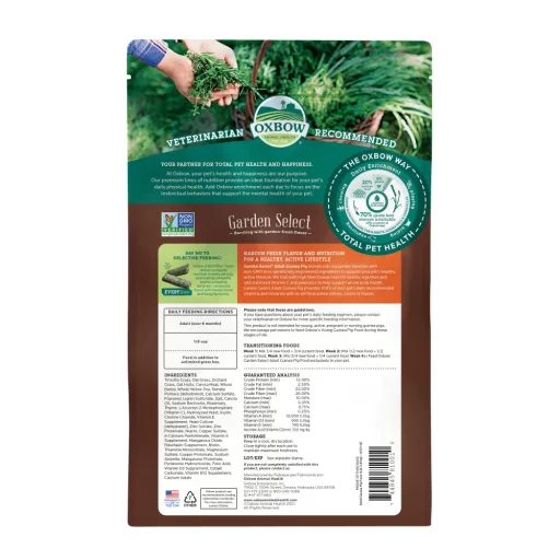 Oxbow Garden Select Adult Guinea Pig 1,81 kg - Teljes értékű felnőtt tengerimalac táp