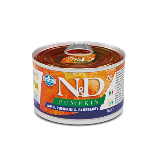 N&D Dog Adult Mini - Pumpkin Lamb&Blueberry nedves eledel (sütőtök-bárány-áfonya) 140g