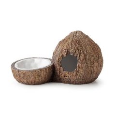   Exo-Terra Coconut Hide & Water Dish Set - búvóhely, tál (kókuszdió formájú)