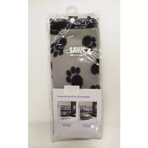 Savic Relax de Luxe Flat Medium függőágy 25 x 30 cm FEKETE/SZÜRKE TAPPANCSMINTÁS