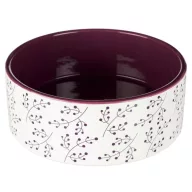   Trixie 25123 Berry kerámia tál - virágmintás 300ml fehér / lila