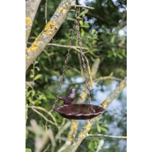 Trixie Bird Bath with bird - kerti madárfürdő (barna) vadmadarak részére (250ml/Ø16cm)
