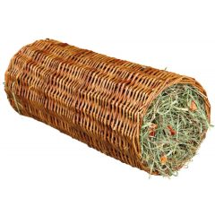   Trixie 60776  Wicker Tunnel - Vesszőből font bújócső sárgarépával és szénával  ø 15 × 33 cm