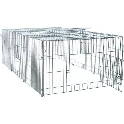 Trixie 62452 Kültéri kifutó fedéllel - fém 216 x 65 x 116 cm