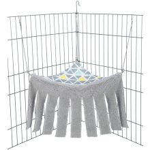 Trixie Cave & Hammock Sunny - függőágy (szürke/mintás) tengerimalacok és nyulak részére (37x35x37cm)