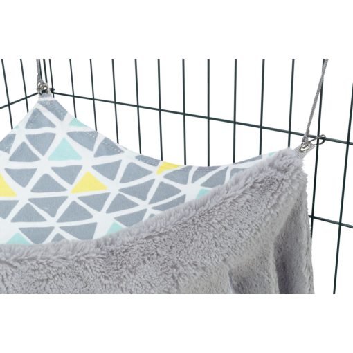 Trixie Cave & Hammock Sunny - függőágy (szürke/mintás) tengerimalacok és nyulak részére (37x35x37cm)