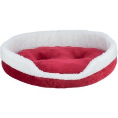   Trixie Bed Nevio Xmas - peremes, ovális fekhely (piros/fehér)